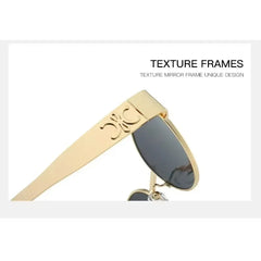 Luxury Oval Metal Sunglasses – Unisex Designer Fashion Eyewear