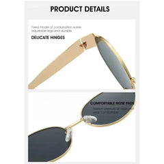 Luxury Oval Metal Sunglasses – Unisex Designer Fashion Eyewear