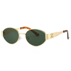 Luxury Oval Metal Sunglasses – Unisex Designer Fashion Eyewear