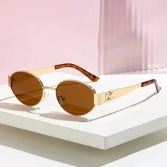 Luxury Oval Metal Sunglasses – Unisex Designer Fashion Eyewear