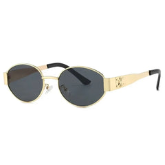 Luxury Oval Metal Sunglasses – Unisex Designer Fashion Eyewear