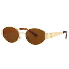 Luxury Oval Metal Sunglasses – Unisex Designer Fashion Eyewear